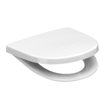 Abattant WC forme en D en duroplast blanc avec frein de chute