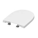 Abattant WC forme en D en duroplast blanc avec frein de chute