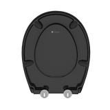 Abattant WC ovale en duroplast noir avec frein de chute ALMA