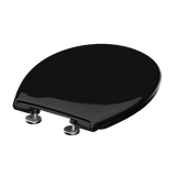 Abattant WC ovale en duroplast noir avec frein de chute ALMA