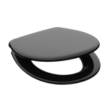Abattant WC ovale en duroplast noir avec frein de chute ALMA