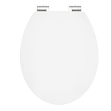 Abattant WC ovale en MDF blanc avec frein de chute GAIA