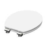 Abattant WC ovale en MDF blanc avec frein de chute