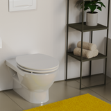 Abattant WC ovale en MDF blanc avec frein de chute GAIA