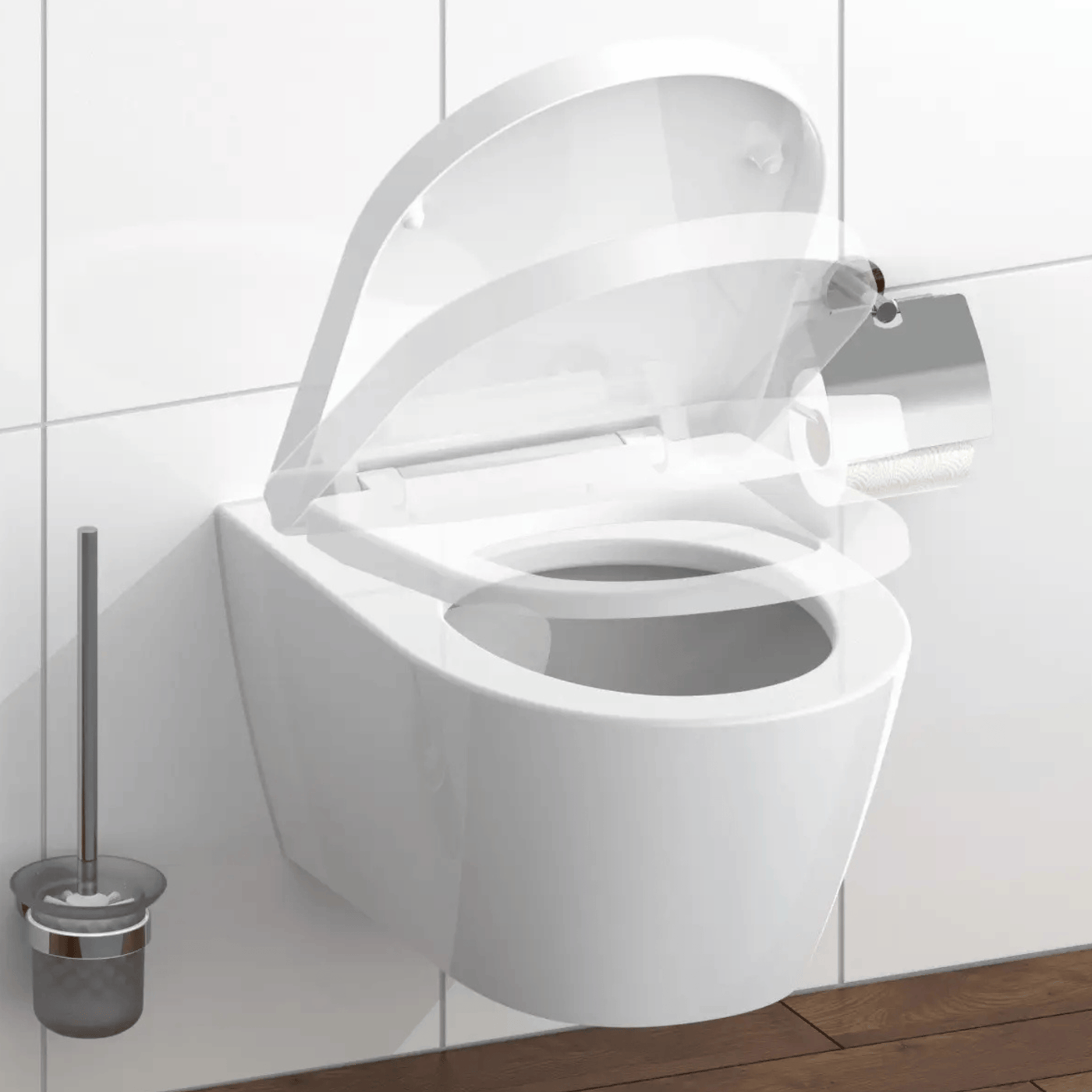 Abattant WC Schütte en duroplast Blanc avec Frein de Chute