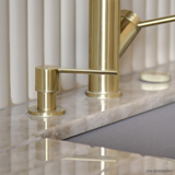 Distributeur savon cuisine encastrable Luisina inox doré