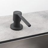 Distributeur savon cuisine encastrable Luisina inox revêtement PVD noir mat