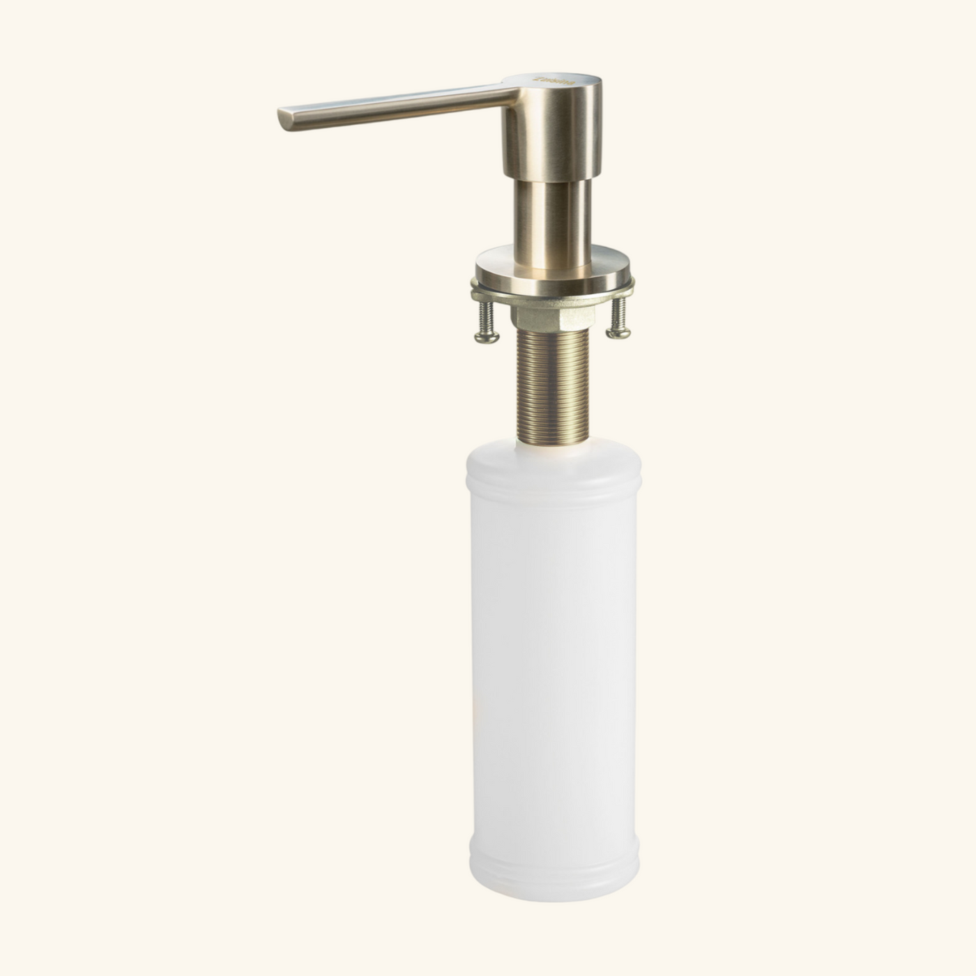 Distributeur savon cuisine encastrable Luisina inox doré or clair