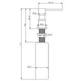 Distributeur savon cuisine encastrable Helika noir et cuivre