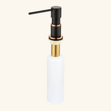 Distributeur savon cuisine encastrable Helika noir et cuivre