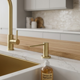 Distributeur savon cuisine encastrable inox doré MAYA