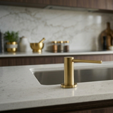 Distributeur savon cuisine encastrable inox doré MAYA