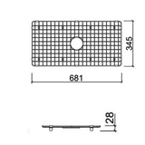 Grille en inox fond d'évier pour évier FARMHOUSE Sanindusa