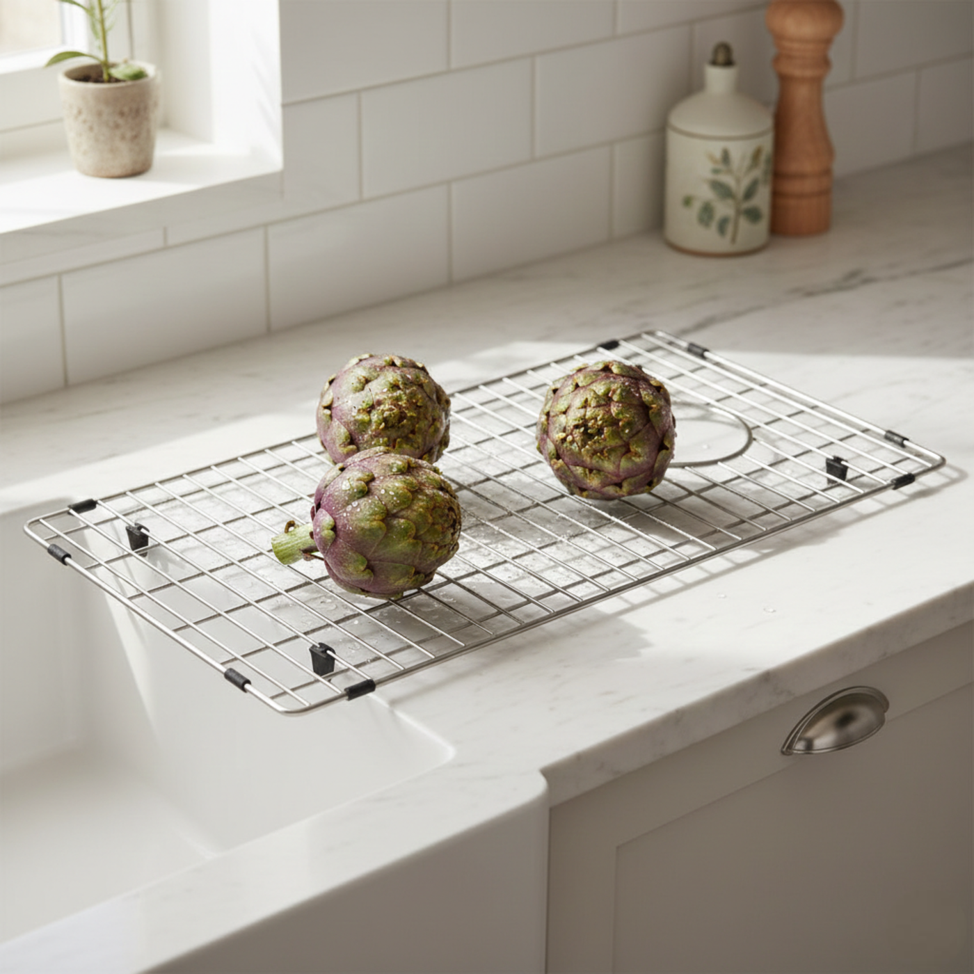 Grille en inox fond d'évier pour évier Chambord PHILIPPE II