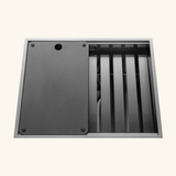 Égouttoir vaisselle rabattable inox PVD noir métallisé Luisina LEGATO - dessous de plat noir