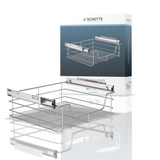 Panier tiroir télescopique Chromé pour meuble 60cm