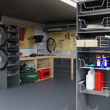 Panier tiroir télescopique Chromé pour meuble 50cm