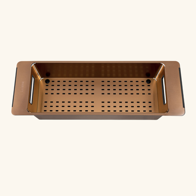 Passoire évier colander Luisina en inox PVD cuivre