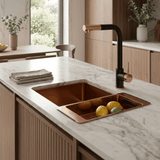 Passoire évier colander Luisina en inox PVD cuivre