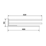 Porte torchons coulissant 2 branches LIAM