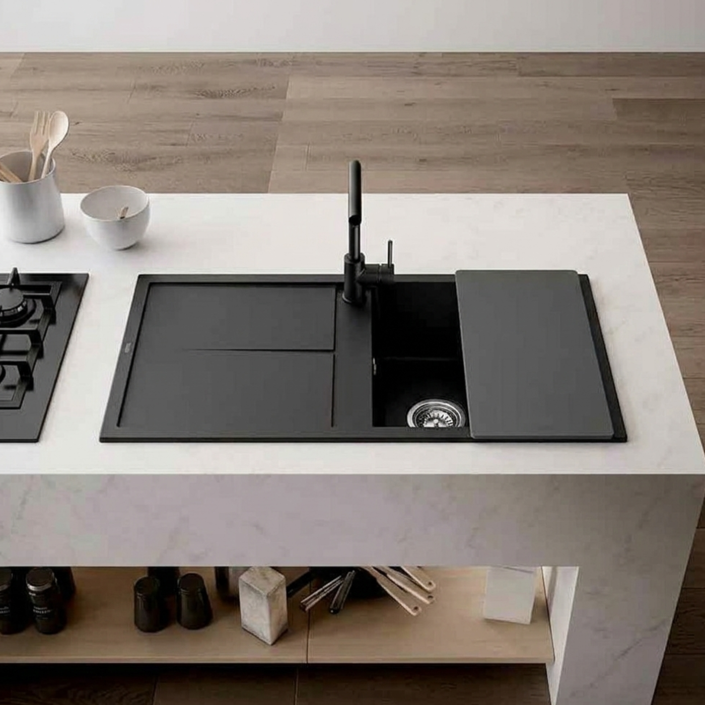 Planche à découper multifonction Elleci ELENA gris 50 cm