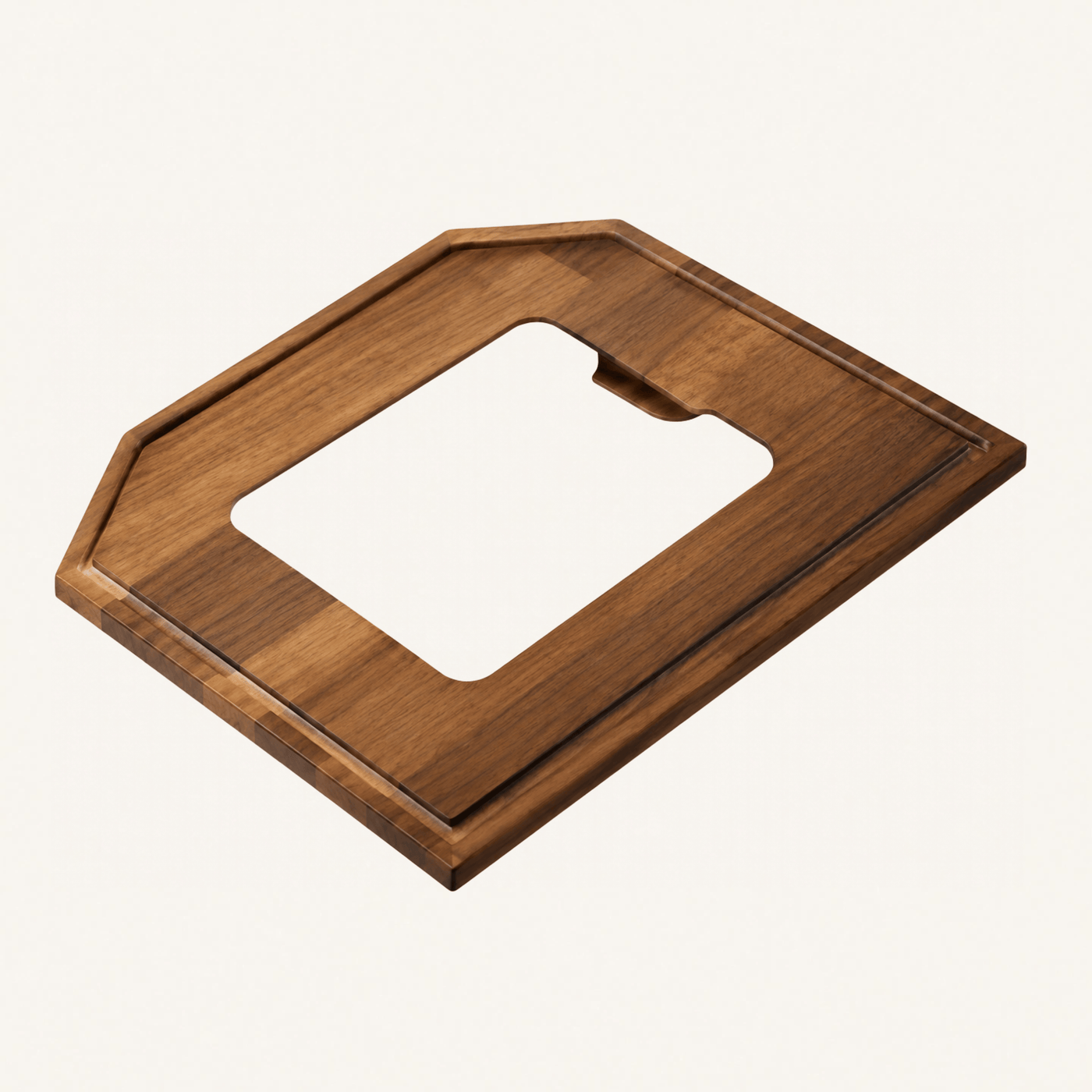Planche à découper multifonction POLLY en bois iroko