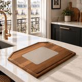 Planche à découper multifonction POLLY en bois iroko