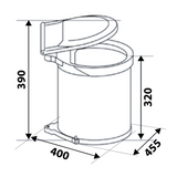 Poubelle cuisine BEN - poubelle encastrable 32 litres