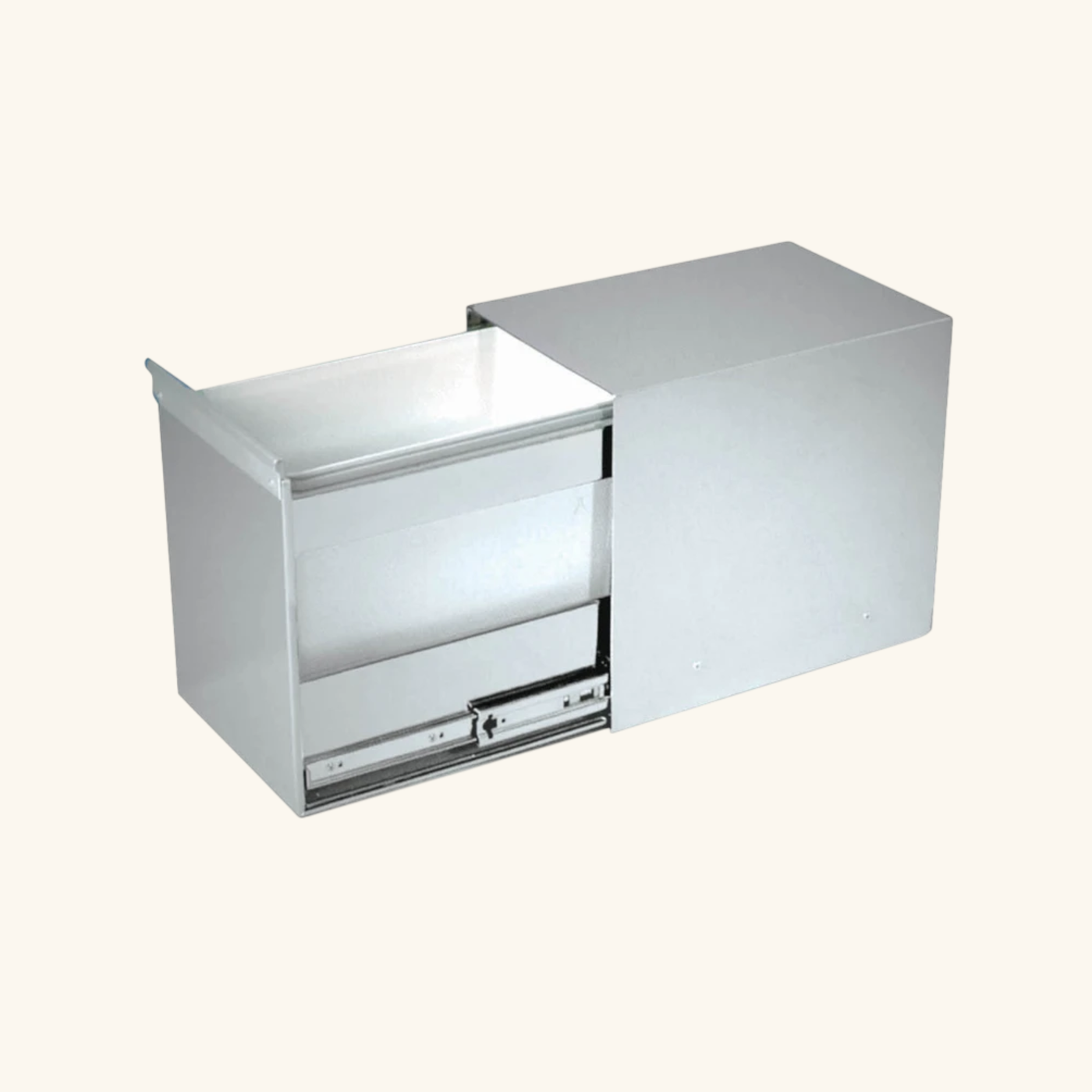 Poubelle cuisine SOLYO - poubelle encastrable inox 1 x 18 litres