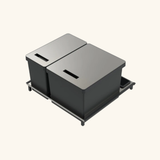 Poubelle cuisine CYCLO 41 L - poubelle de tri 1 x 16 et 1 x 25 litres