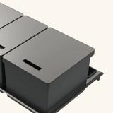 Poubelle cuisine CYCLO 66 L - poubelle de tri 1 x 16 et 2 x 25 litres