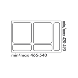 Poubelle cuisine SERAVA 32 L - poubelle de tri 2 x 16 litres