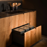 Poubelle cuisine SERAVA 48 L - poubelle de tri 3 x 16 litres