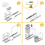 Poubelle cuisine MAJESTA - poubelle encastrable 35 litres