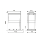 Poubelle cuisine MAJESTA - poubelle encastrable 35 litres