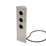 Prise cuisine ESQUINA - Bloc 3 prises inox brossé