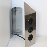 Prise cuisine BRIGHTON - Bloc 3 prises inox brossé