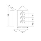 Prise cuisine BRIGHTON - Bloc 3 prises inox brossé