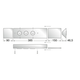 Prise cuisine ESQUINA - Bloc 3 prises Soft Touch noir