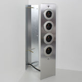 Prise cuisine ESQUINA - Multiprise 4 prises inox brossé