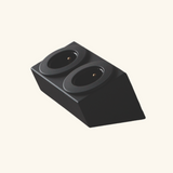 Prise cuisine BARRY - Double prise Soft Touch noir