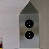 Prise cuisine BRIGHTON - Double prise inox brossé