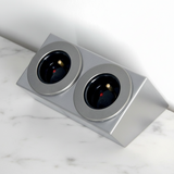 Prise cuisine BARRY - Double prise inox brossé