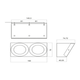 Prise cuisine BARRY - Double prise Soft Touch noir