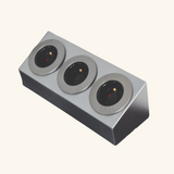 Prise cuisine BARRY - Bloc 3 prises inox brossé