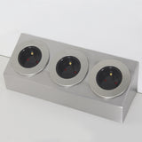 Prise cuisine BARRY - Bloc 3 prises inox brossé