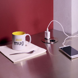 Prise plan de travail ALTON - Double prise à encastrer inox