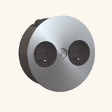 Prise plan de travail ALTON - Double prise à encastrer inox