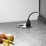 Prise plan de travail ALTON - Double prise à encastrer inox