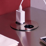 Prise plan de travail ALTON - Double prise à encastrer inox